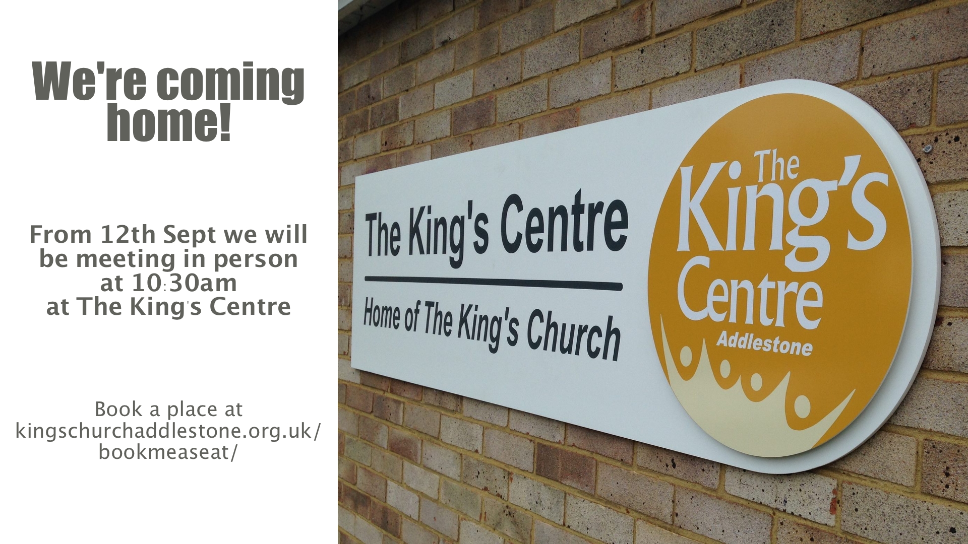 Thumbnail for the post titled: We’re back meeting on Sunday Mornings!